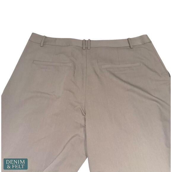 ASOS Design Curve Wide Leg Taupe Dress Pants Size 18 US High Rise Workwear - Picture 3 of 7